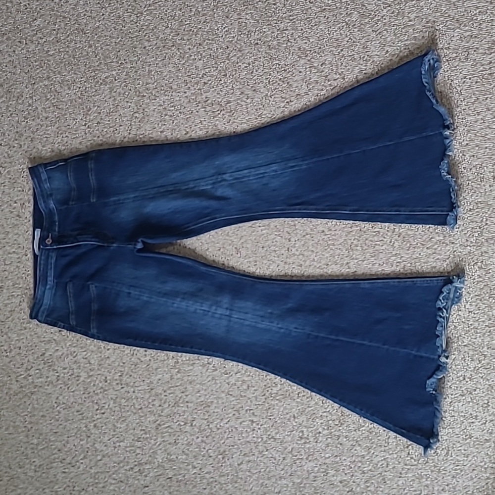 Women's Dark Blue Flared Jeans